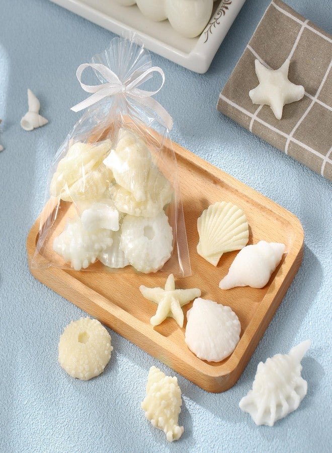 Lineshading 200g Sea Glass Soap Decor White Seashell Decorative Soaps for Bathroom Home Decor Beach Wedding Nautical Wedding Party Favors Beach Bridal Shower Favors - Image 3